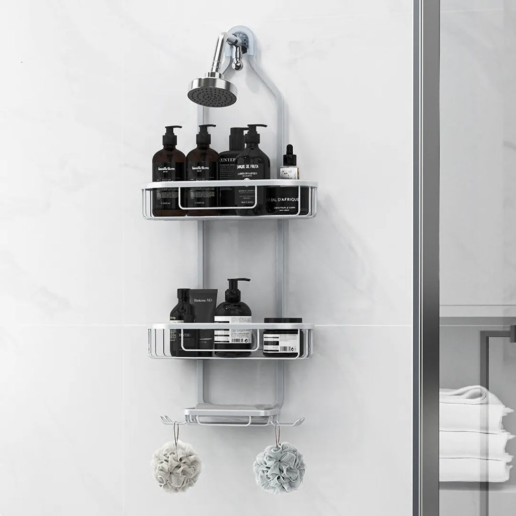 3-in-1 Bathroom Organizer Hanging Rack