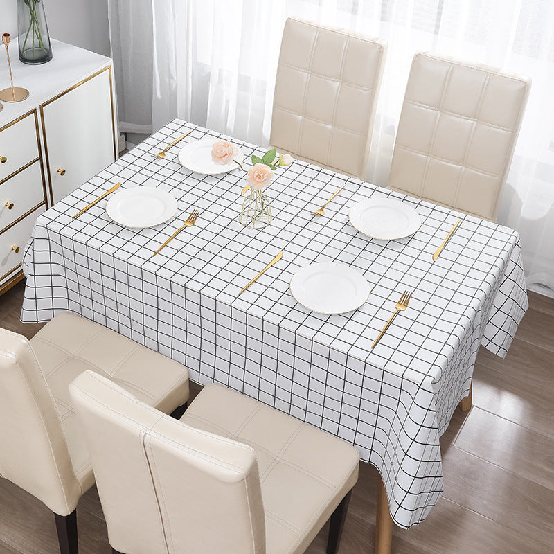 Nordic Grid Tablecloth – Waterproof & Oilproof | মাল্টিকালার