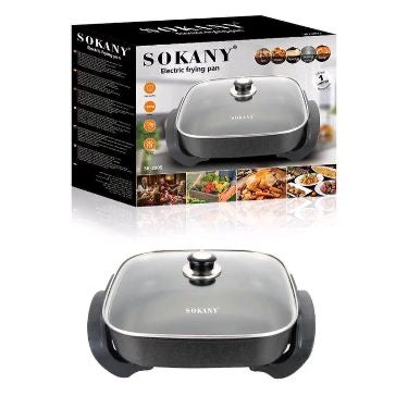 Sokany Electric Non-Stick Frying Pan – 1500 Watts – Black