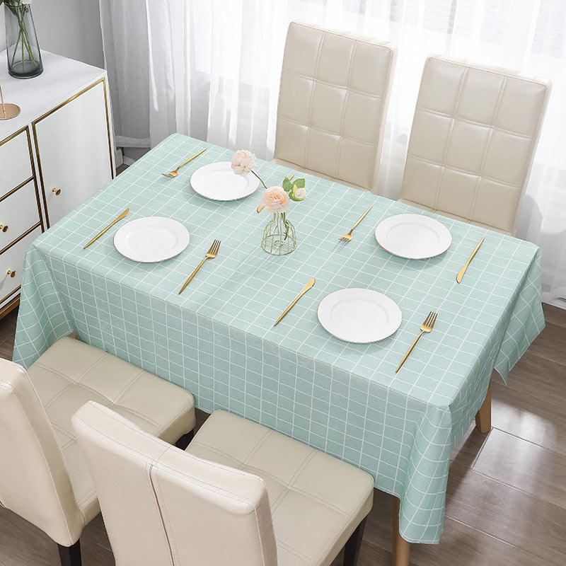 Nordic Grid Tablecloth – Waterproof & Oilproof | মাল্টিকালার