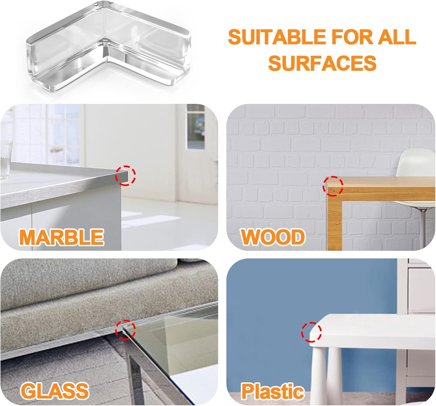 Baby Safety Silicone Table Corner Protector | ৪পিস