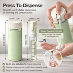 Travel dispenser pump and capacity scale