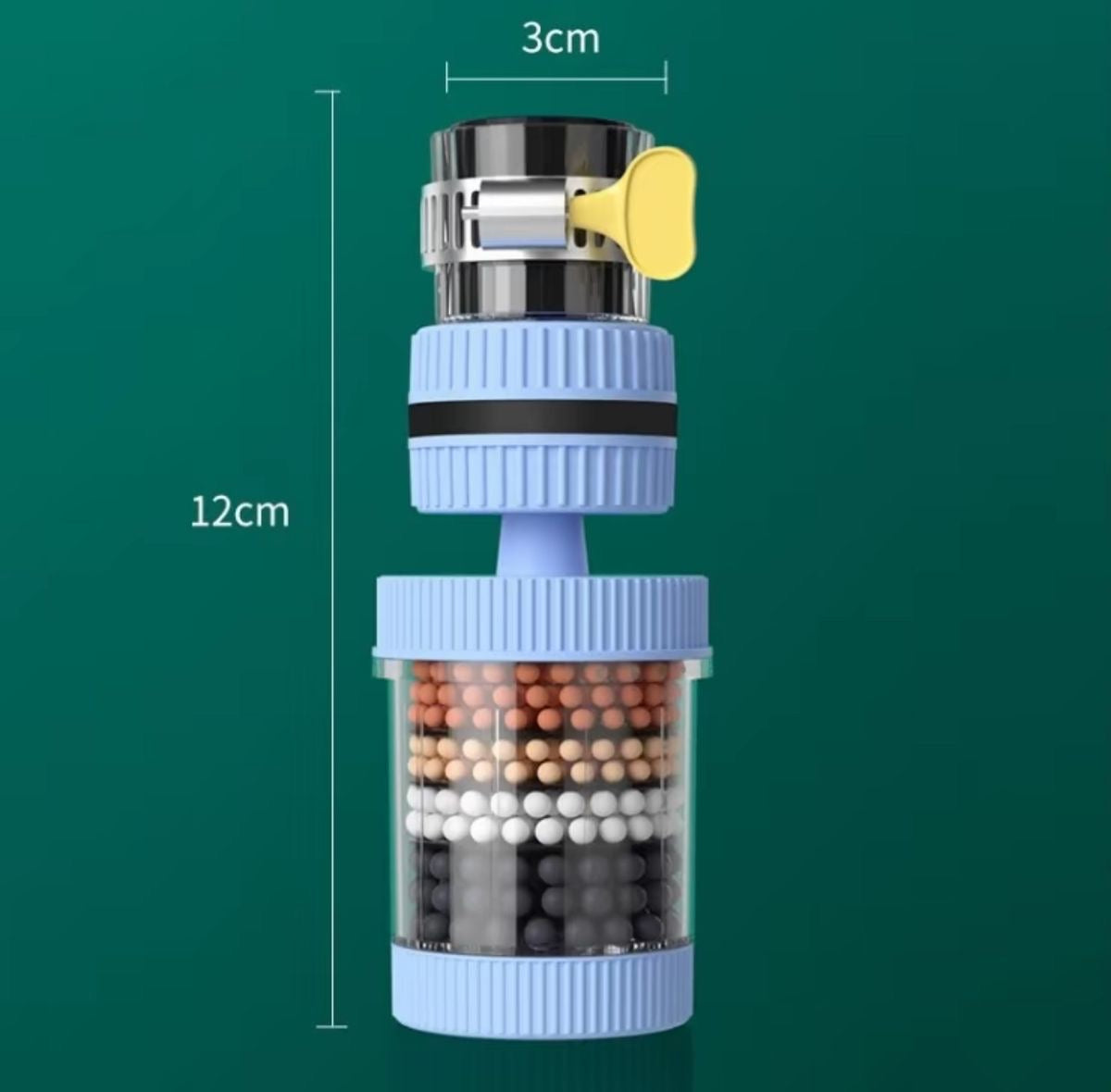 6-Layer 360° Rotating Water Filter Tap – Instant Clean Water