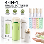 4-in-1 Refillable Travel Dispenser Bottle