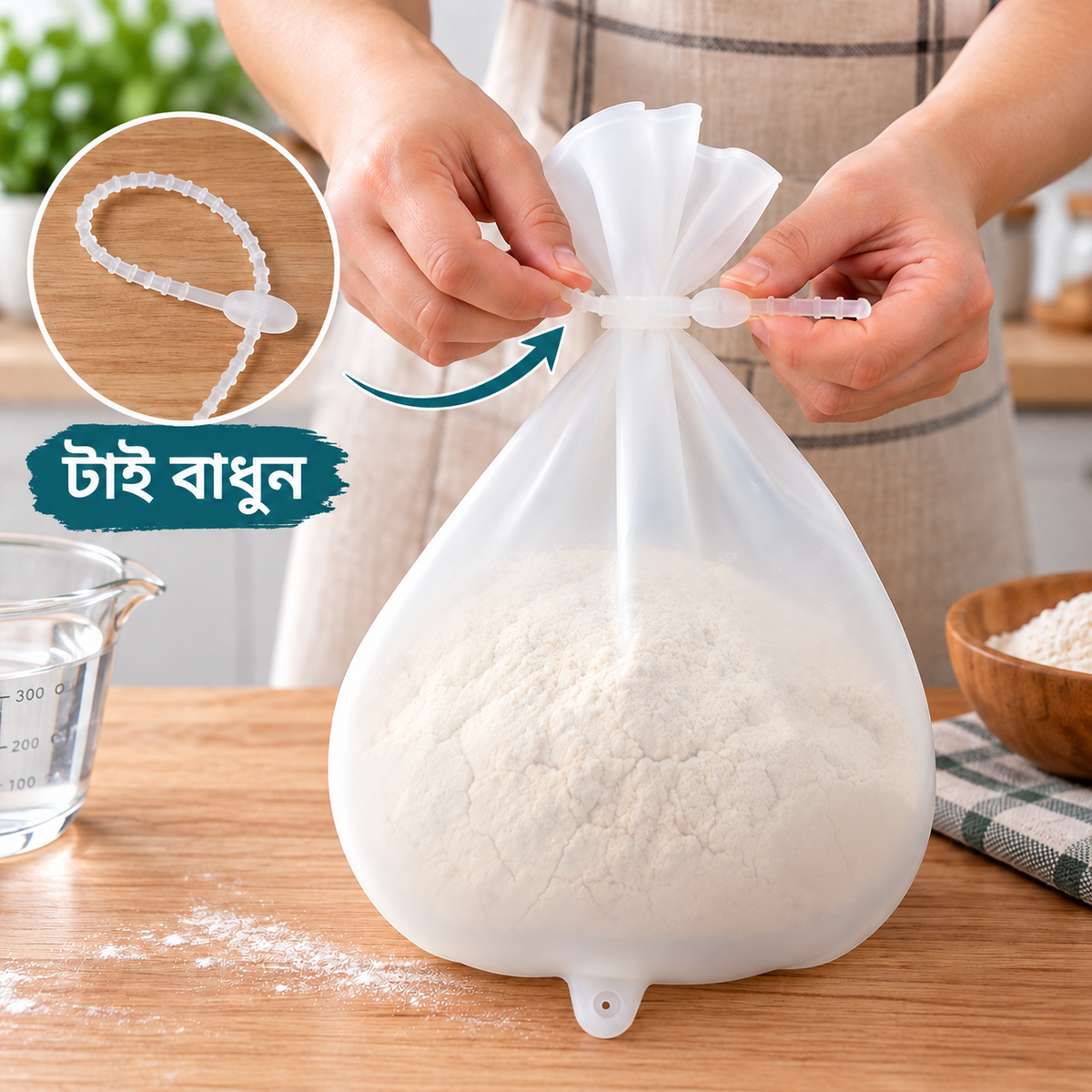 Food-Grade Reusable Silicone Dough Kneading Bag