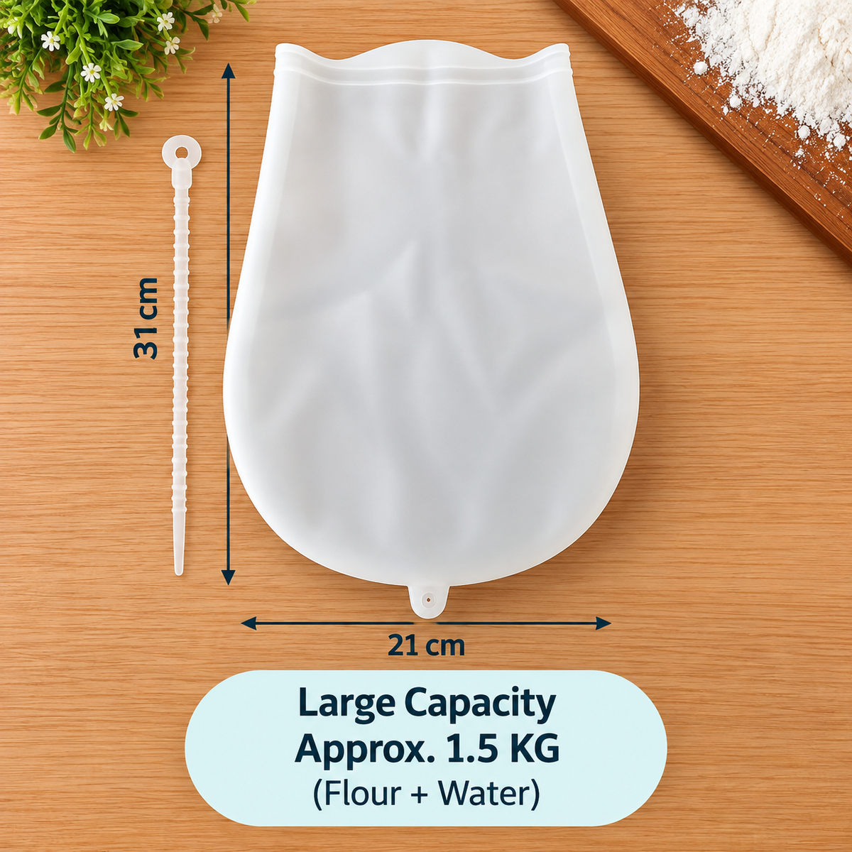 Food-Grade Reusable Silicone Dough Kneading Bag