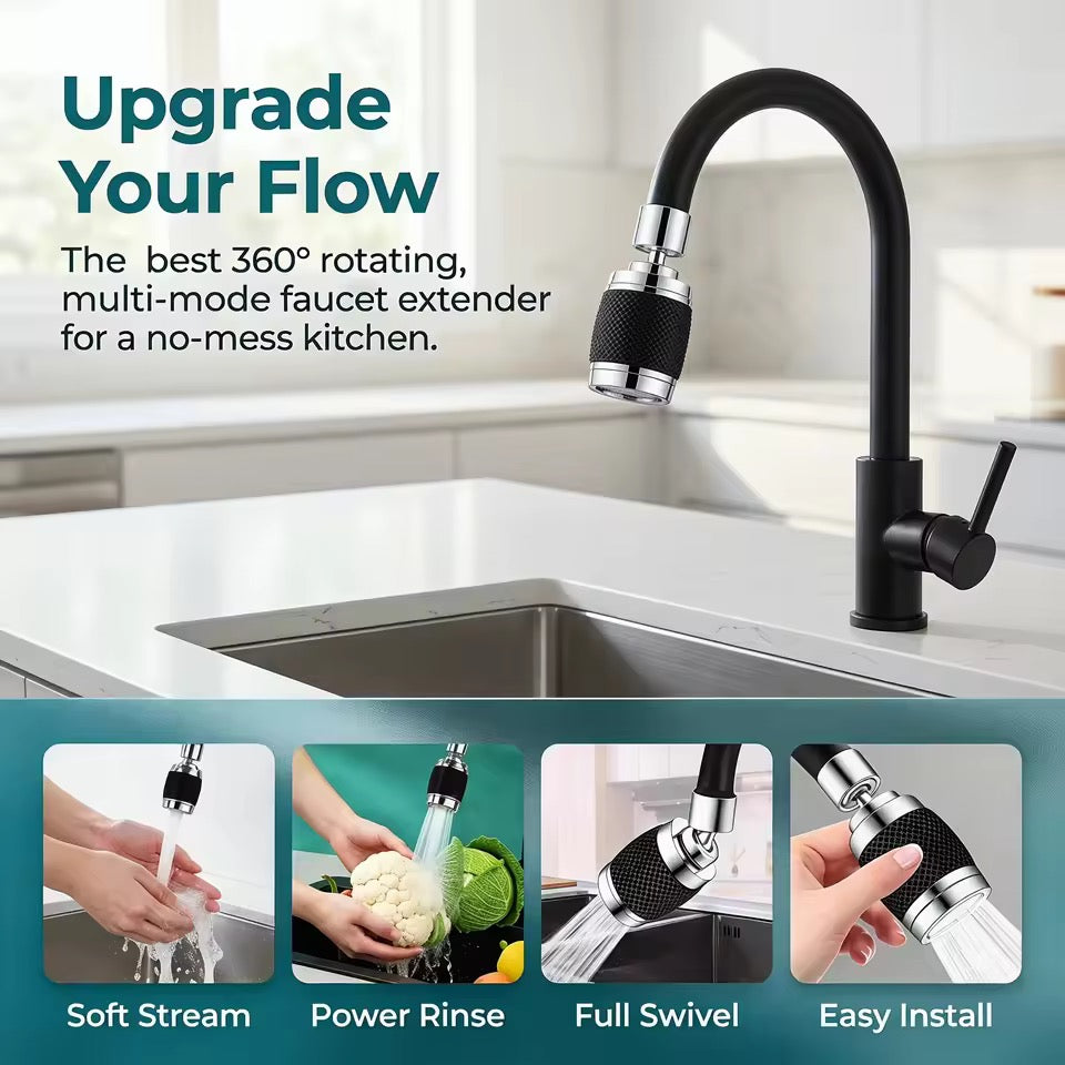 360° Rotating Anti-Splash Kitchen Faucet Sprayer