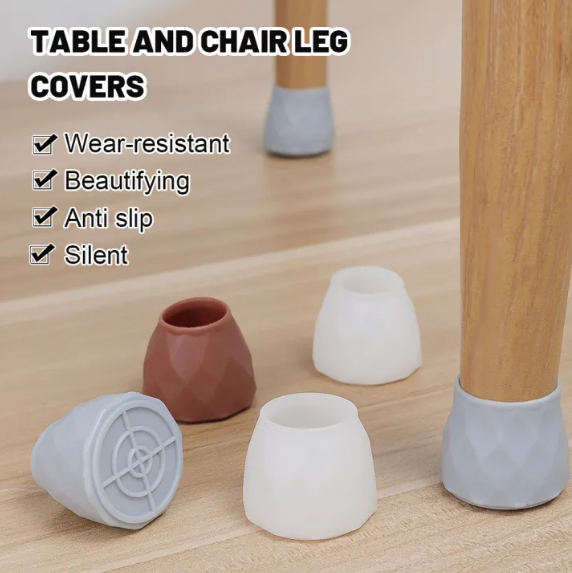 Chair Leg Silicone Caps – Non-slip, Noise-Reducing Furniture Pads