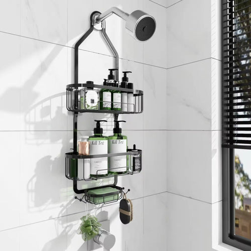 3-in-1 Bathroom Organizer Hanging Rack
