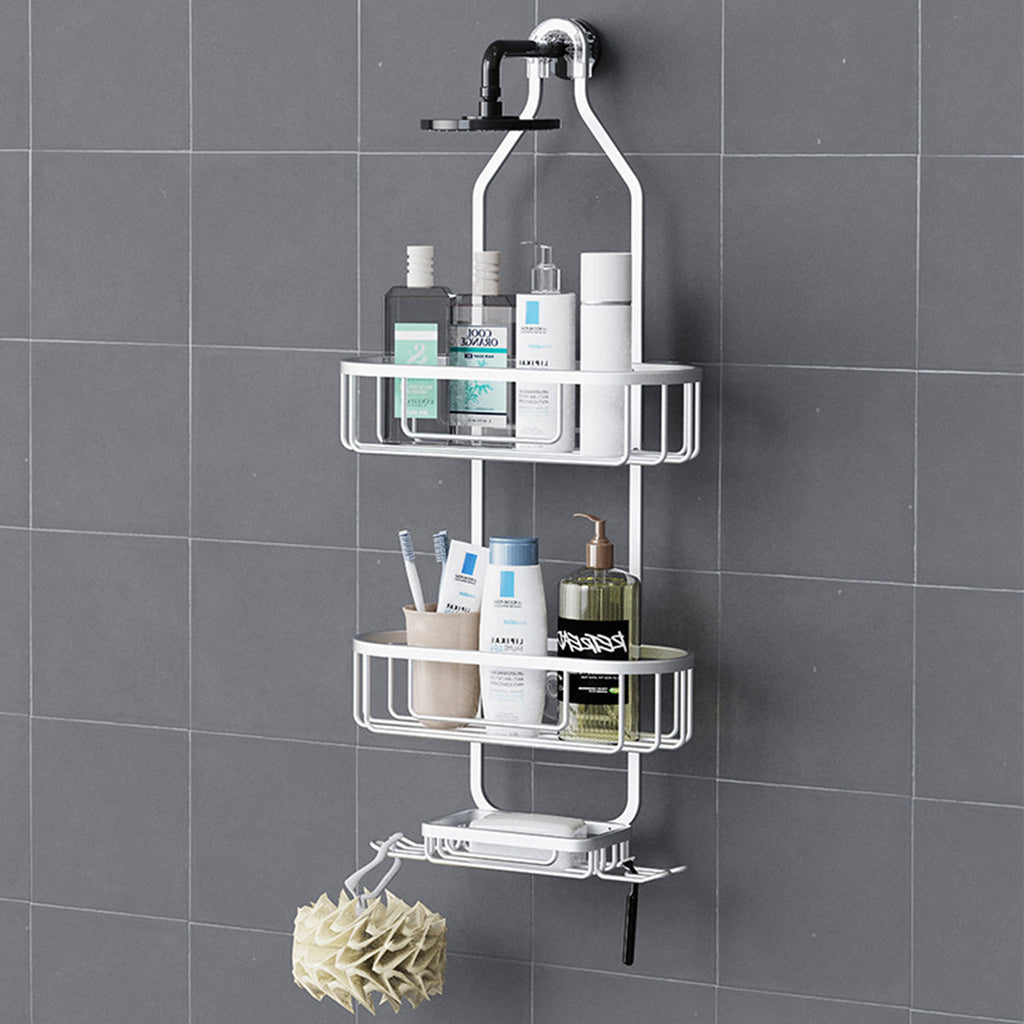 3-in-1 Bathroom Organizer Hanging Rack
