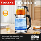 SOKANY SK-SH-1089 Glass Electric Kettle Set – 2.2L, 1500W online product image